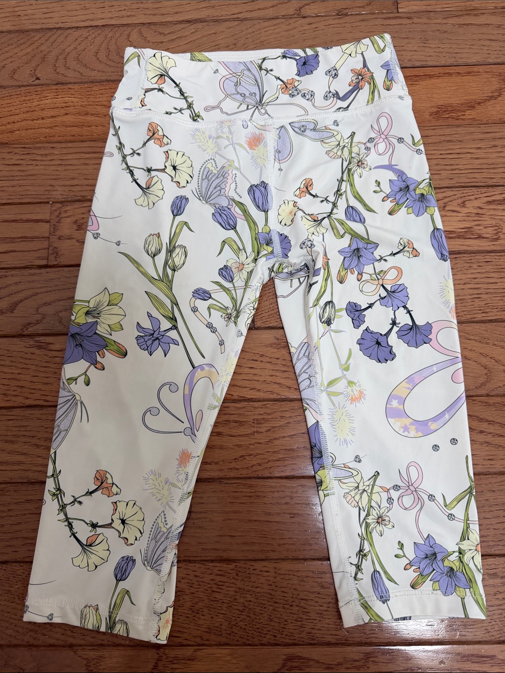 Anta Girls Floral Capri Leggings